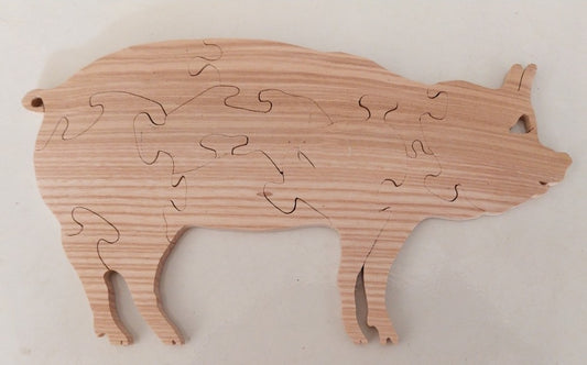 Jeux Puzzle modèle cochon en bois massif enfants + 3 ans