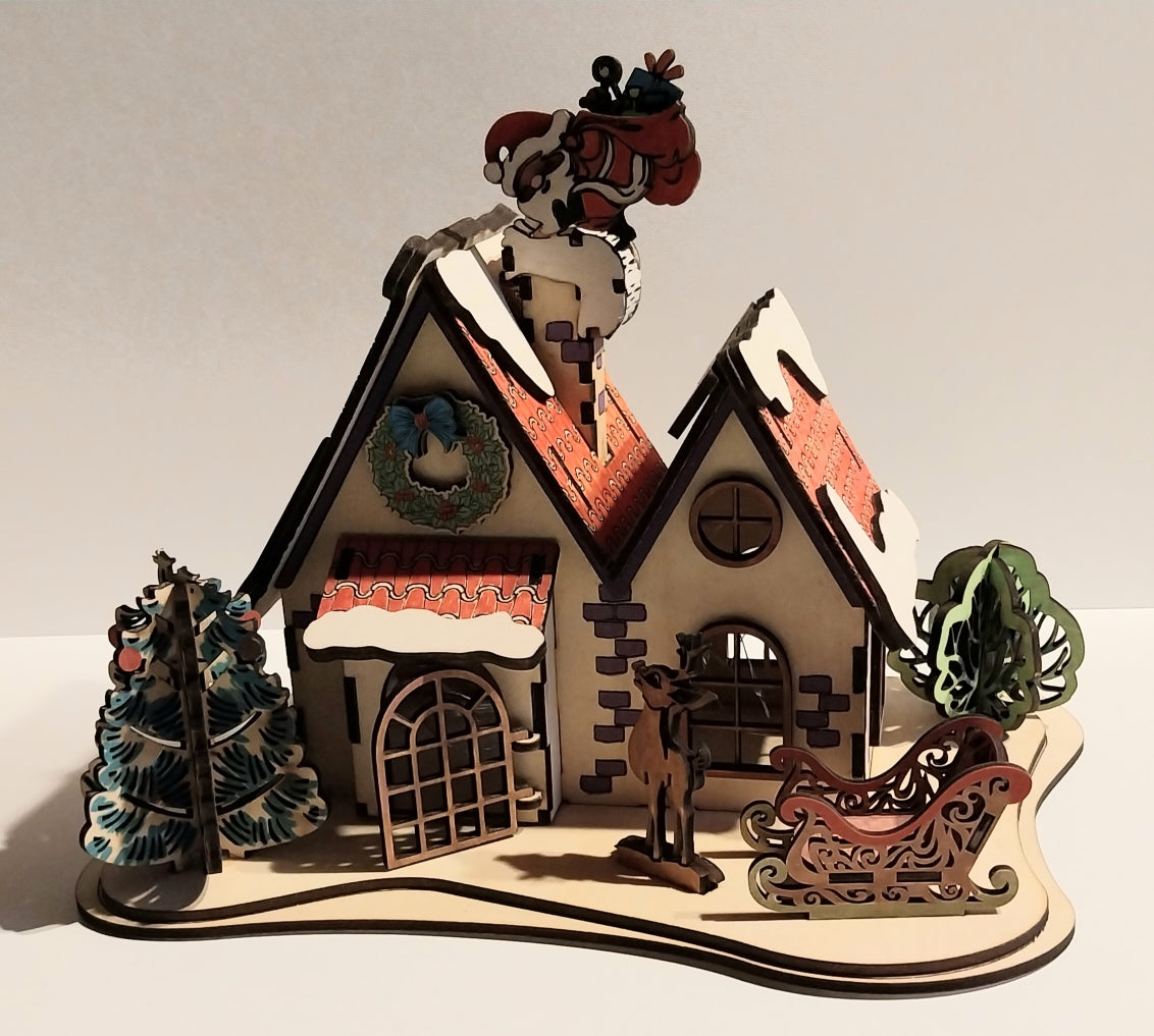 Maison avec père Noël