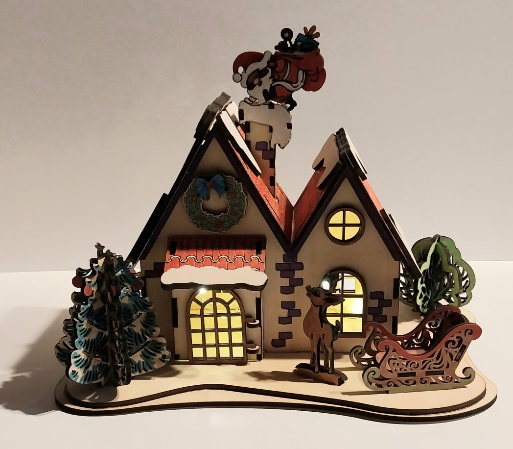 Maison avec père Noël