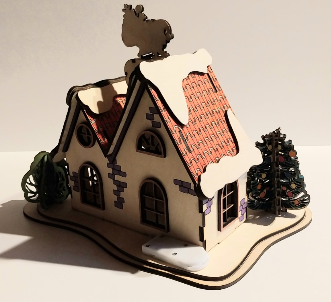Maison avec père Noël